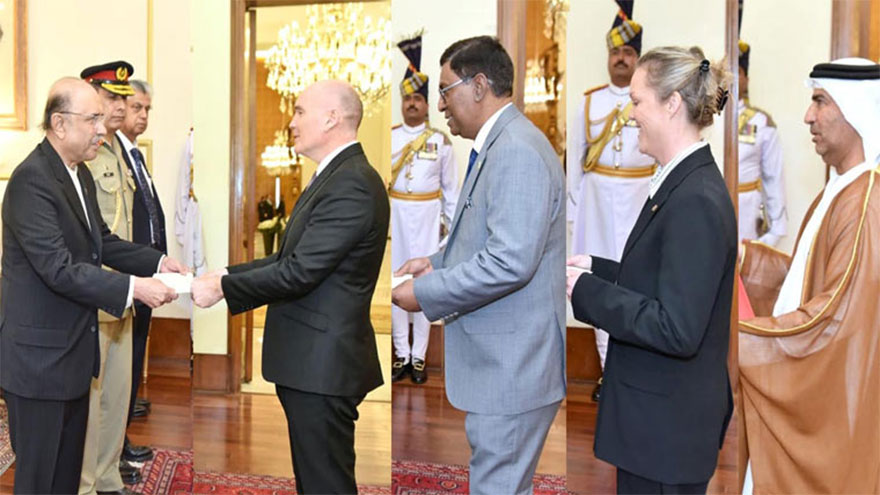 Envoys of four countries present credentials to President