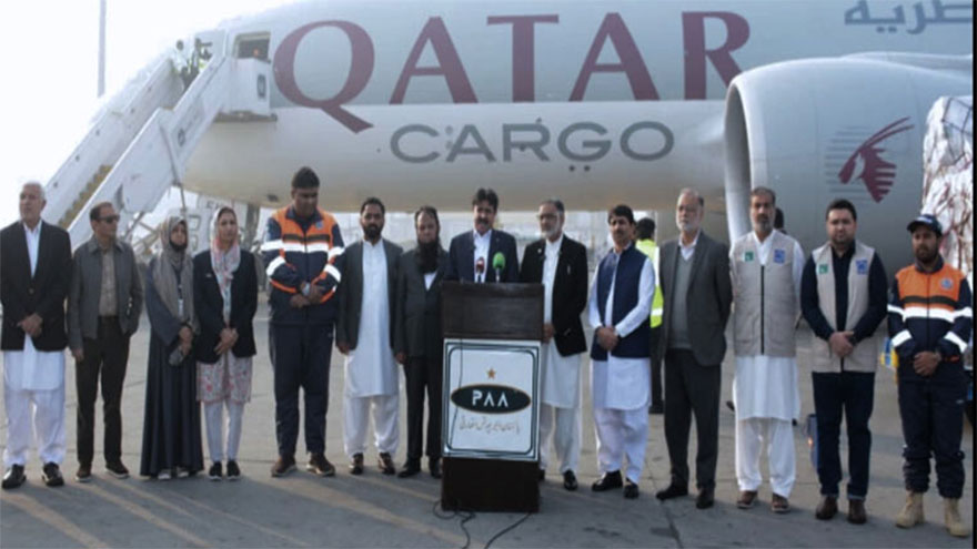 Pakistani aid consignment for Gaza arrives in Egypt