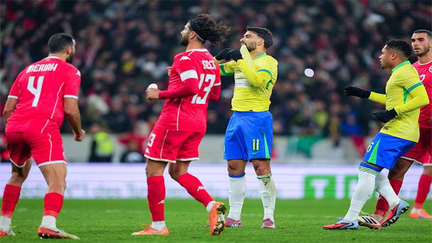 Brazil held to friendly draw by Tunisia despite Estevao goal