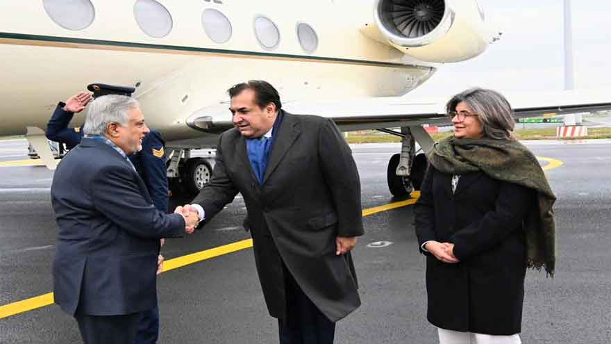 Ishaq Dar arrives in Brussels for key Pakistan-EU strategic engagements
