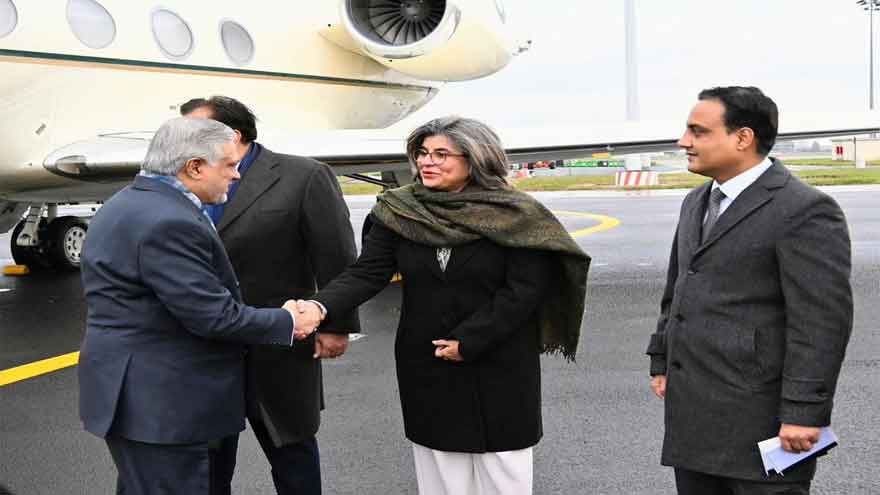 Ishaq Dar arrives in Brussels for key Pakistan-EU strategic engagements
