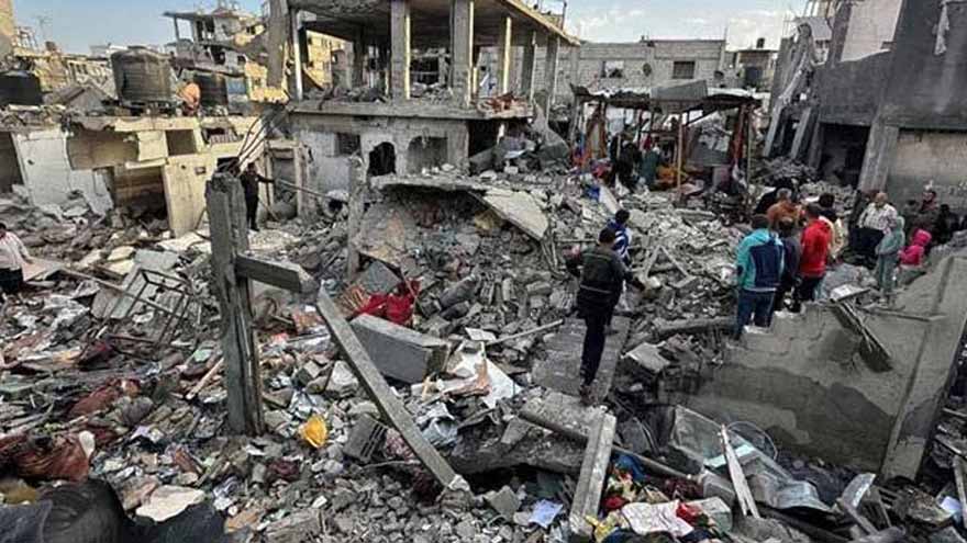 Israeli airstrikes kill 25 Palestinians in Gaza, rattling ceasefire, medics say