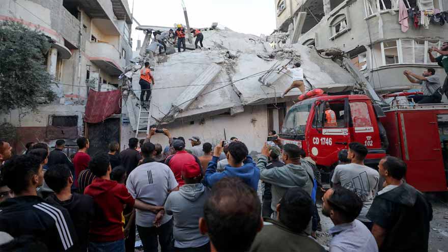 Israeli airstrikes kill at least 20 people in Gaza, medics say