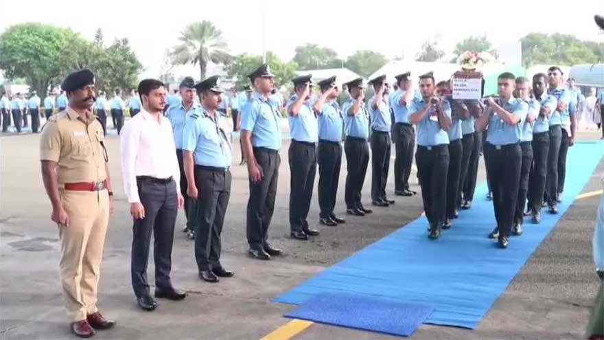 Body of Indian pilot killed in Dubai air show crash returns home
