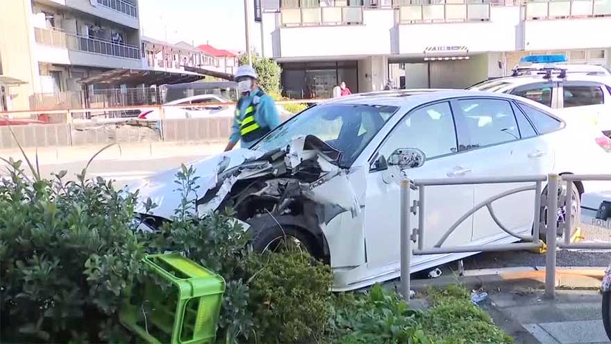 11 injured after hit and run incident as car crashes into pedestrians in Tokyo
