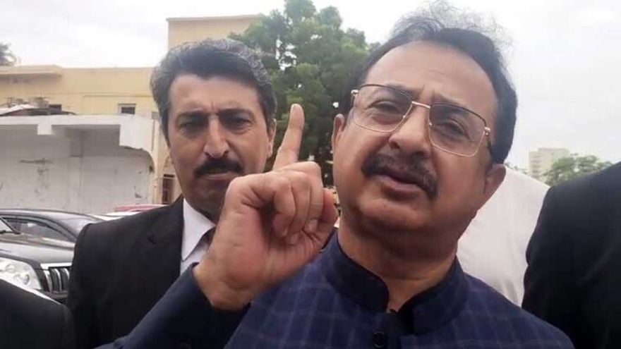Haleem Adil Sheikh arrested as PTI holds protest in Karachi