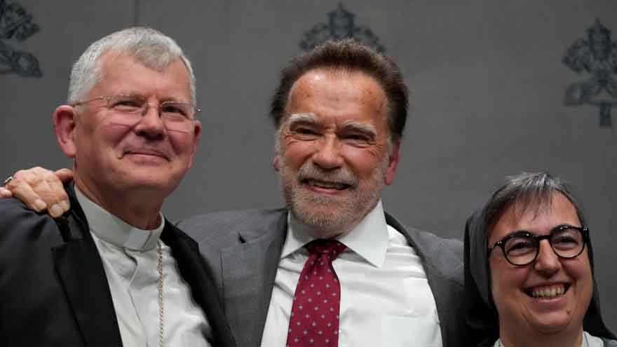 Schwarzenegger downplays Trump and backs Vatican initiative to 'terminate' global warming