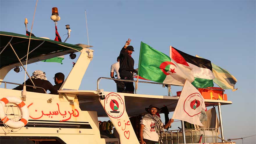Gaza flotilla says vessels approached its boats as it nears Israeli blockade