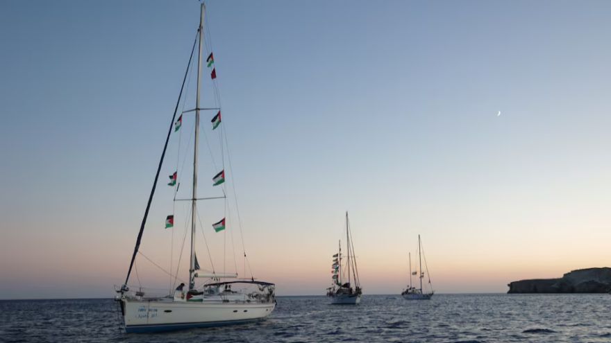 Gaza aid flotilla braces for blockade as vessels approach