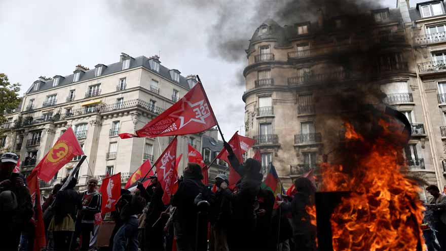 Thousands protest in France against spending cuts