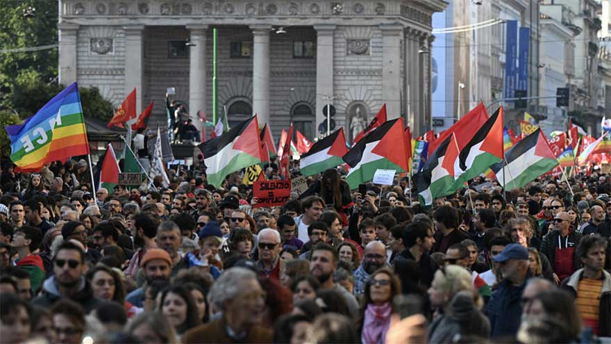 Mass protests, strikes in Italy for Gaza