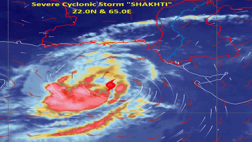 Cyclonic storm 'SHAKHTI' intensifies near Karachi