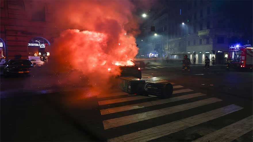 Big crowds, clashes with police on fourth day of Italian pro-Palestinian protests