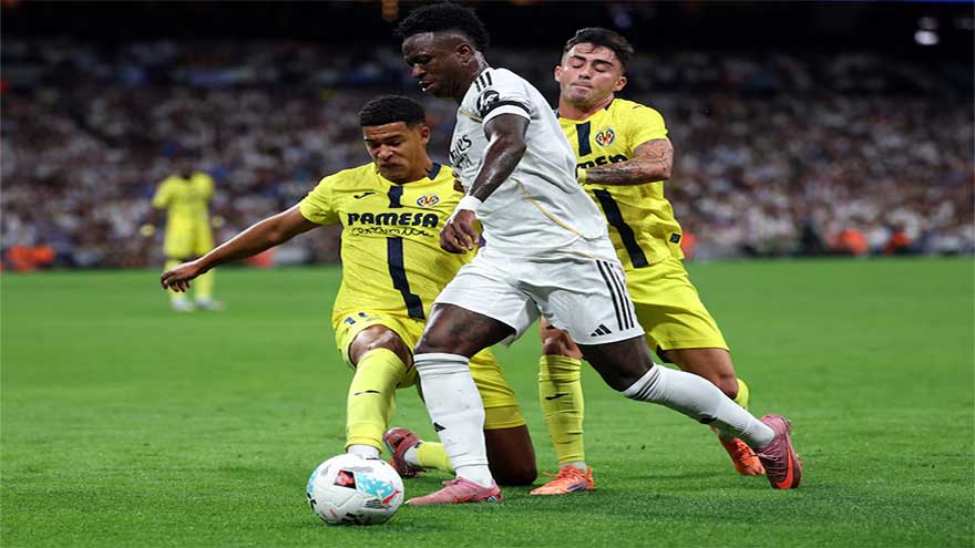 Vinicius double helps Real to 3-1 home win over Villarreal
