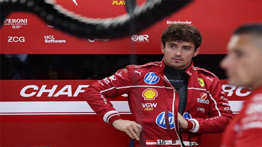 Ferrari's Leclerc struggles with 'unpredictable' car