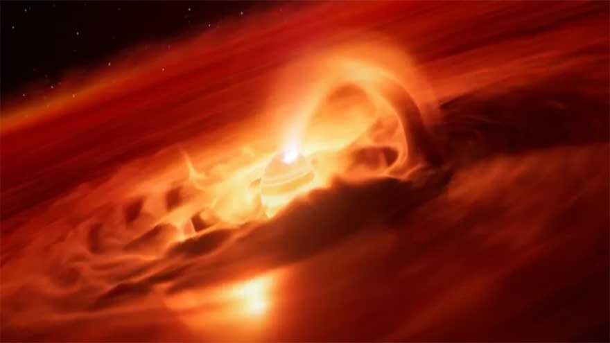 Drifting lost planet growing in space