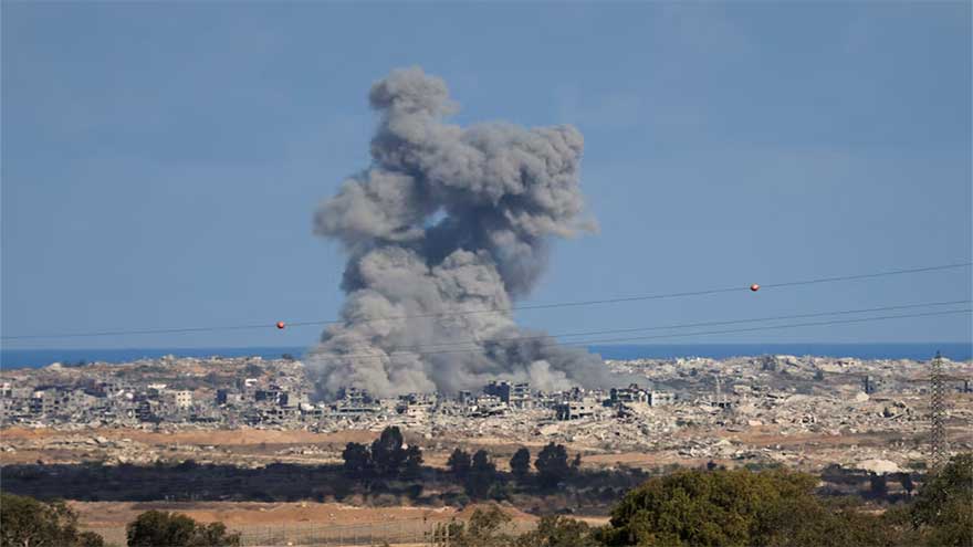 Israeli forces shell Gaza on war anniversary, Hamas and Israel discuss Trump plan