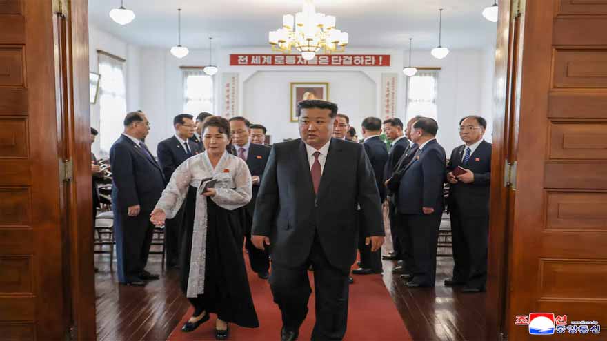 North Korea's Kim lauds ruling party as foreign delegations visit for 80th anniversary