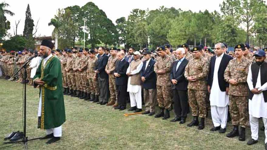 Funeral prayer of Shaheed Major Sibtain Haider offered
