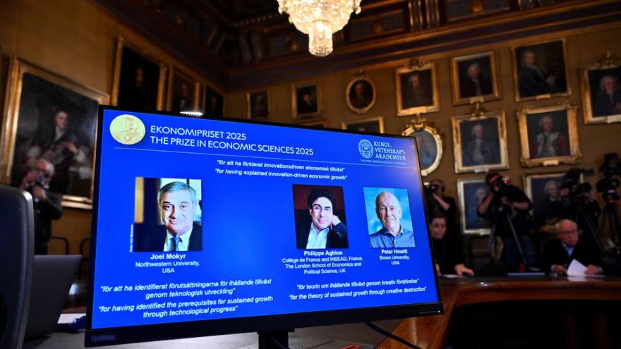 Trio win 2025 Nobel economics prize for work on innovation and 'creative destruction'