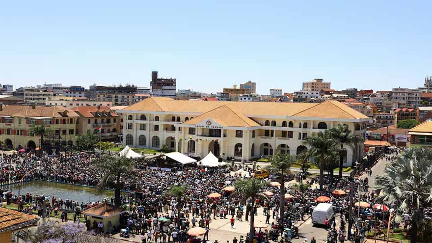 Madagascar's president has left the country on French military plane: French radio RFI