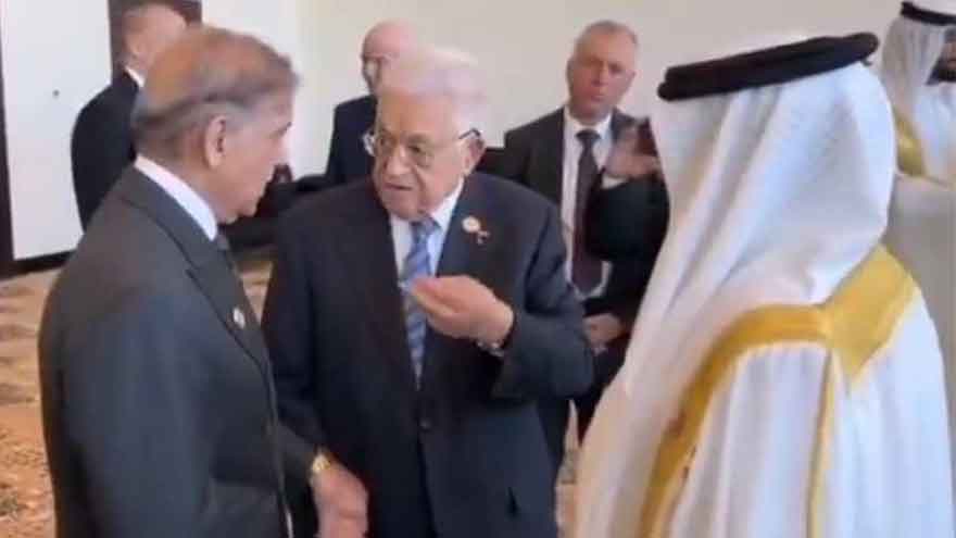 PM Shehbaz, Palestinian President meet at Peace Summit in Sharm El-Sheikh