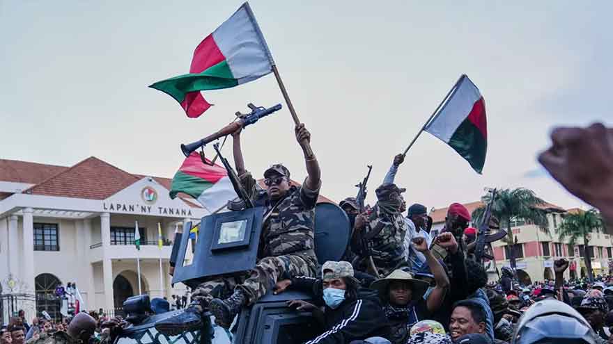 Madagascar president to make a speech after soldiers turned against the government in apparent coup