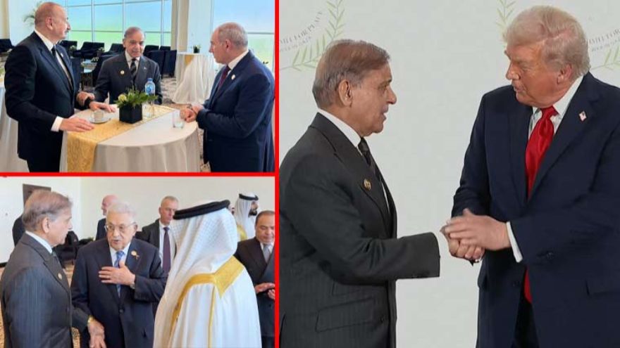PM Shehbaz meets Trump and world leaders at Gaza peace summit in Egypt