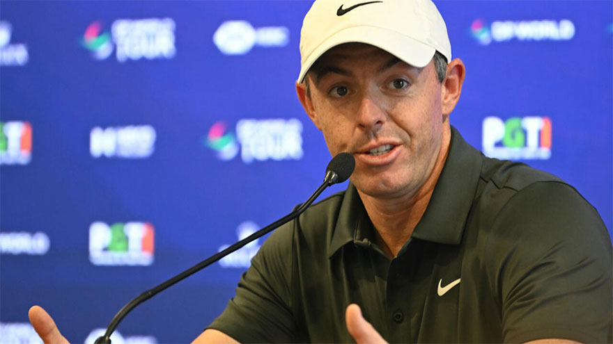 McIlroy dumps driver on India debut, Lowry leads after dog interruption