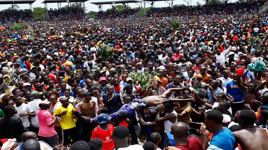 Dozens of mourners injured at Odinga memorial in Kenya, Red Cross official says