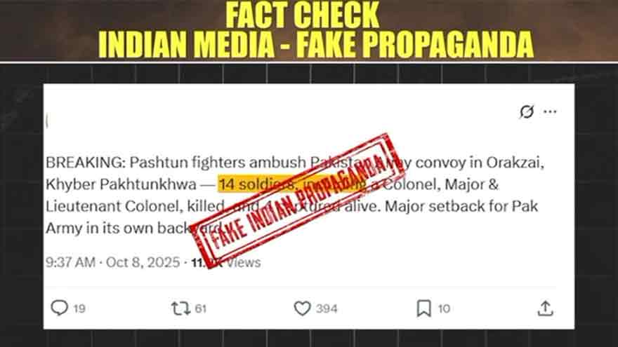 Pakistan exposes Indian media's attempts to fuel regional instability