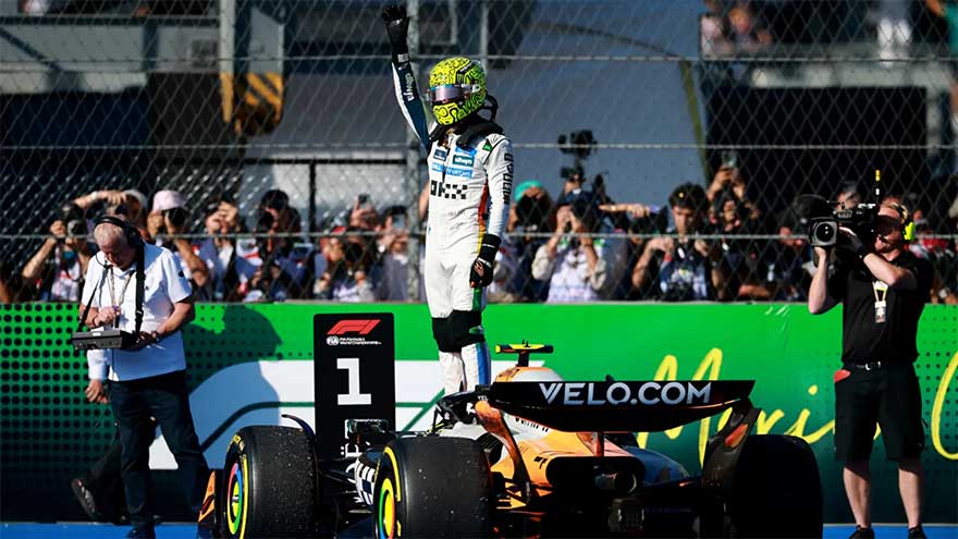 Norris claims 'beautiful' Mexico win, replaces Piastri as championship leader