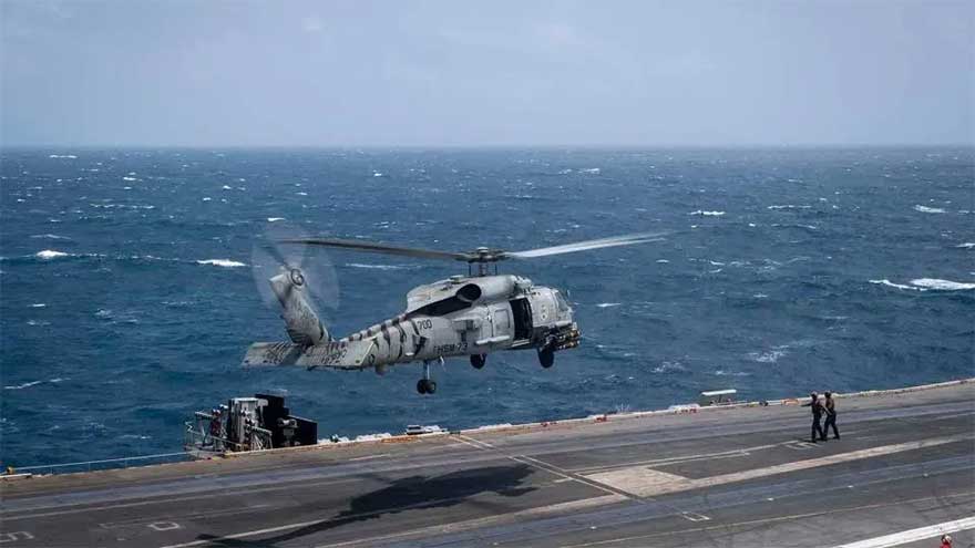 US Navy helicopter, fighter jet crash in South China Sea in separate incidents