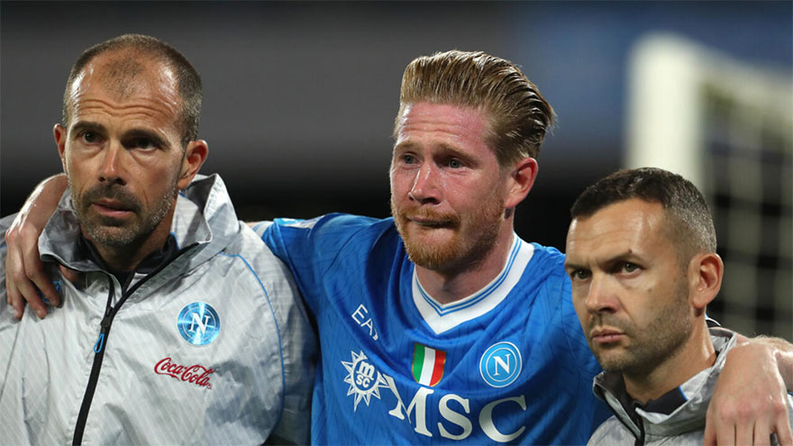 Napoli's De Bruyne unlikely to play again this year