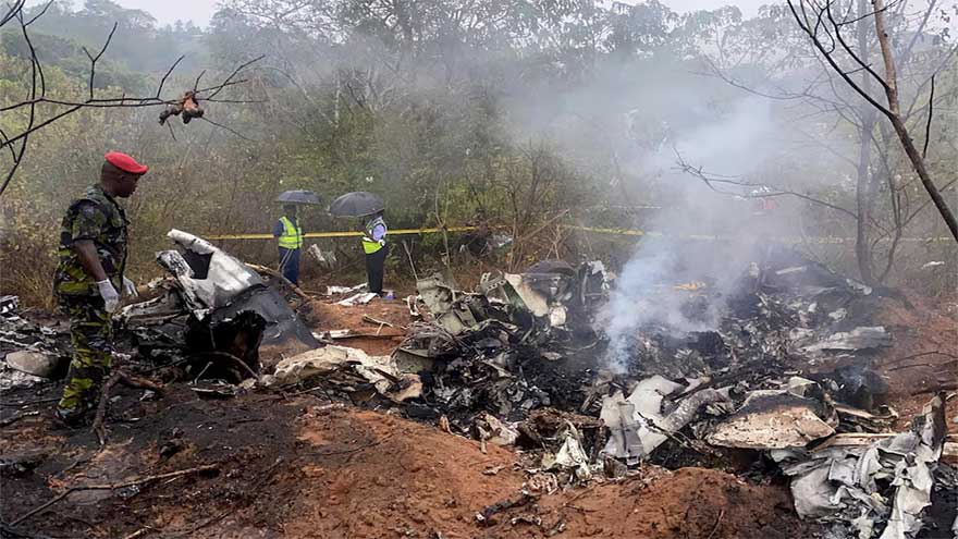 Kenya aviation authority says aircraft crashed with 12 people on board