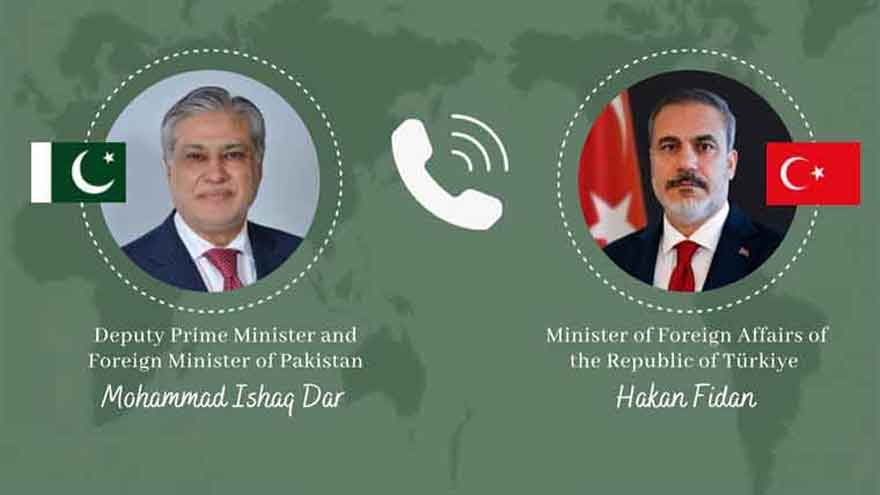 Ishaq Dar, Hakan Fidan discuss Gaza situation and peace efforts in phone call