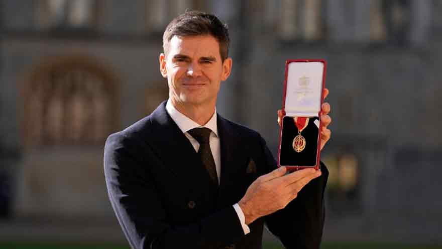 England cricket legend James Anderson receives knighthood 