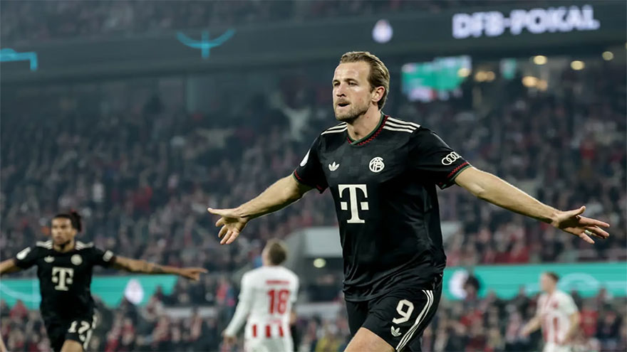 Kane nets twice in German Cup as Bayern set European wins record