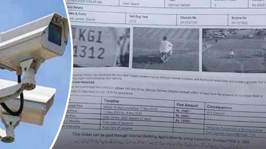 Traffic e-challan system issues fine for stolen bike in Karachi