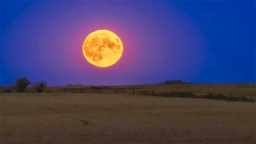 Full Corn Moon September 7 night sky