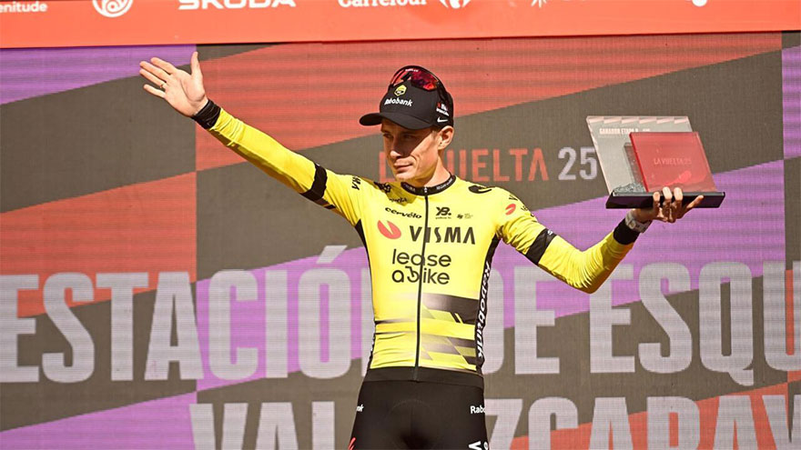 Vingegaard makes move as he powers to Vuelta stage nine win