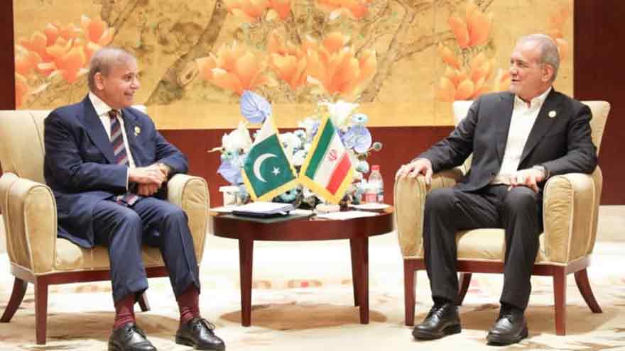 Shehbaz, Pezeshkian express satisfaction with positive momentum in Pak-Iran ties