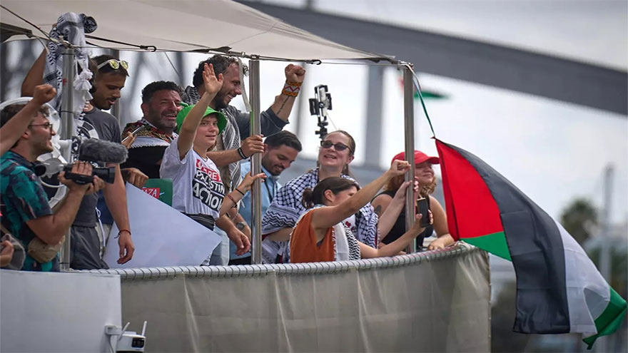 Fierce winds force Gaza aid flotilla back to Barcelona