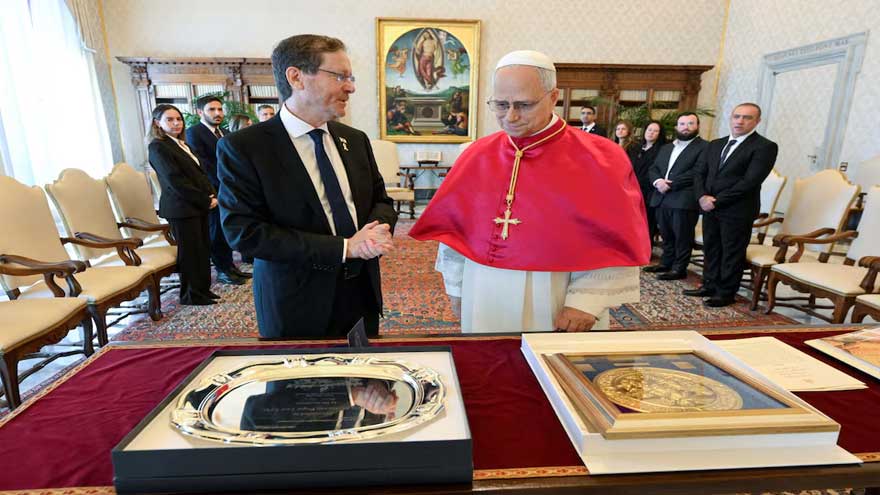 Pope Leo raises 'tragic situation in Gaza' in meeting with Israeli president