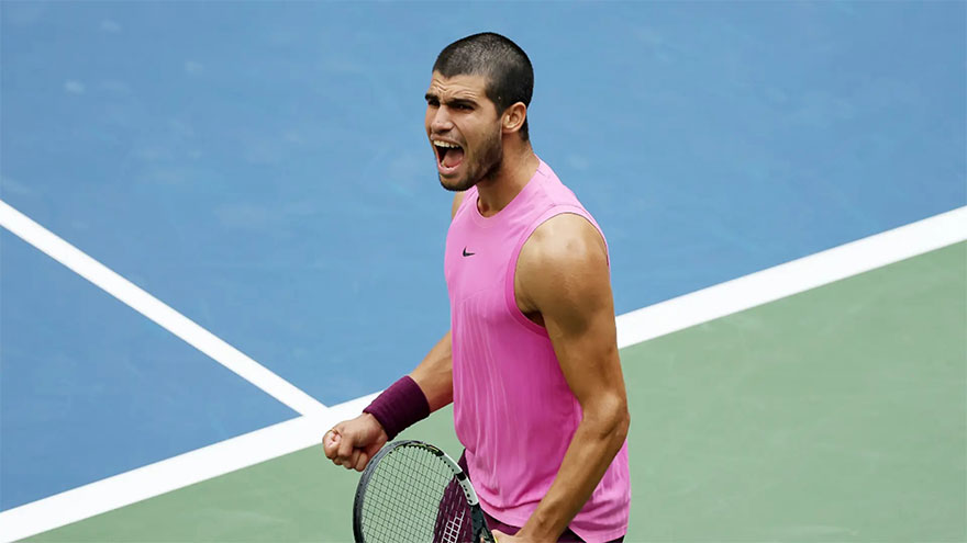 Alcaraz ousts Djokovic to reach US Open final