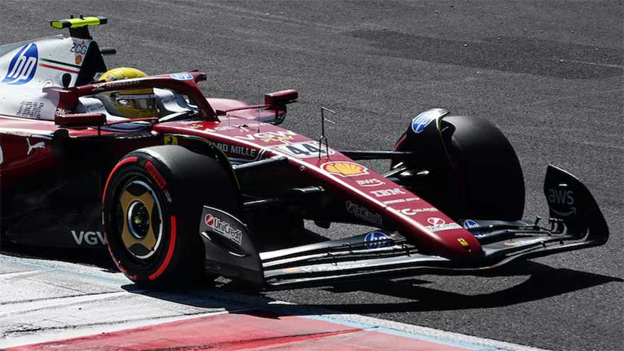 Hamilton sees progress, boosted by a sea of red