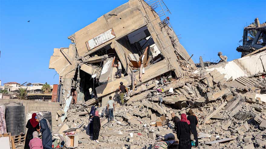 'World watches our slaughter': Gazans flee Israeli assault on urban hub