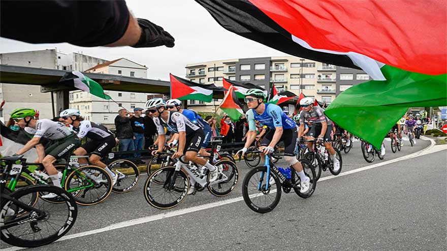 Vuelta hit by protests again, Bernal wins stage
