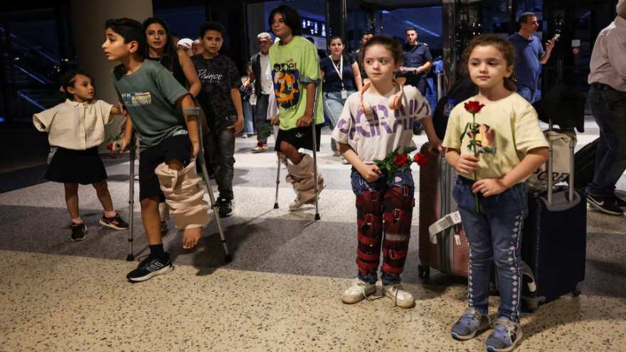 Missing limbs and loved ones, Gazan children begin treatment journey abroad