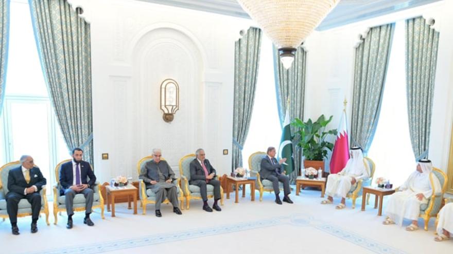 PM Shehbaz, Qatari emir condemn Israeli strike, vow unity for peace